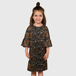 Платье клеш для девочки Рептилоид, цвет: 3D-принт — фото 2