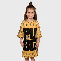 Платье клеш для девочки PUBG PATTERN ПУБГ ПАТТЕРН Z, цвет: 3D-принт — фото 2