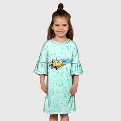 Платье клеш для девочки Орел, цвет: 3D-принт — фото 2