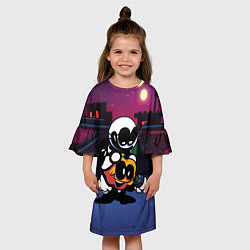 Платье клеш для девочки FNF Скид и Памп, цвет: 3D-принт — фото 2