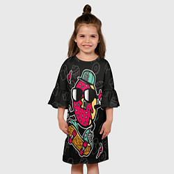 Платье клеш для девочки SKATEorPIE, цвет: 3D-принт — фото 2