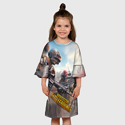 Платье клеш для девочки Королевская битва ПУБГ Z, цвет: 3D-принт — фото 2