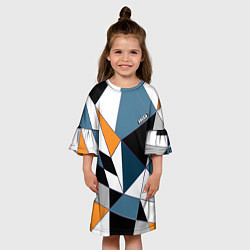 Платье клеш для девочки Геометрический узор, цвет: 3D-принт — фото 2