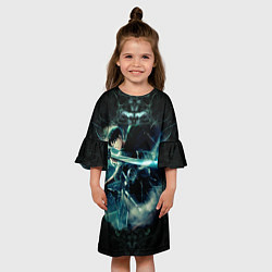 Платье клеш для девочки Леви, цвет: 3D-принт — фото 2