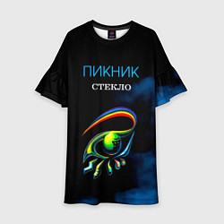 Платье клеш для девочки Пикник СТЕКЛО, цвет: 3D-принт