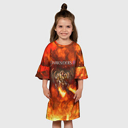 Платье клеш для девочки Darksiders 3 Гнев Войны 3 Z, цвет: 3D-принт — фото 2