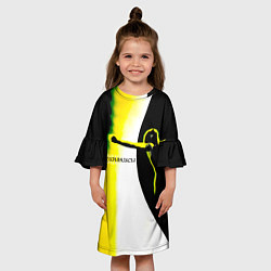 Платье клеш для девочки Кукрыниксы - Фаворит Солнца, цвет: 3D-принт — фото 2
