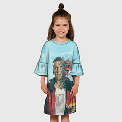 Платье клеш для девочки Обложка Logic, цвет: 3D-принт — фото 2