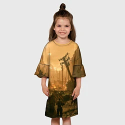 Платье клеш для девочки GEARS OF WAR ШЕСТЕРЕНКИ Z, цвет: 3D-принт — фото 2