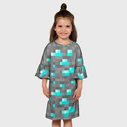 Платье клеш для девочки Алмазы, цвет: 3D-принт — фото 2