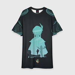 Платье клеш для девочки ВЕНТИ VENTI ГЕНШИН, цвет: 3D-принт