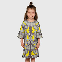 Платье клеш для девочки Абстракция киберпанк, цвет: 3D-принт — фото 2