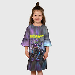 Платье клеш для девочки CYBERPUNK КИБЕРПАНК Z, цвет: 3D-принт — фото 2