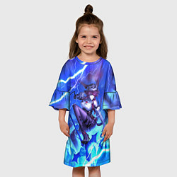 Платье клеш для девочки Rosaria Genshin Impact Z, цвет: 3D-принт — фото 2