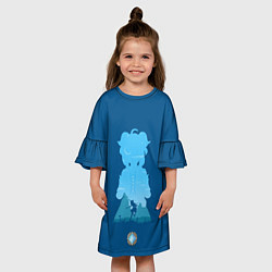 Платье клеш для девочки ГАНЬ ЮЙ GANYU ГЕНШИН, цвет: 3D-принт — фото 2