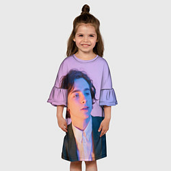 Платье клеш для девочки Timothee Chalamet, цвет: 3D-принт — фото 2
