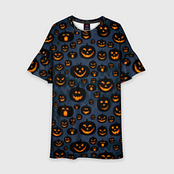 Платье клеш для девочки HALLOWEEN, цвет: 3D-принт