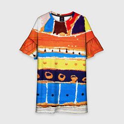 Платье клеш для девочки Морской круиз, цвет: 3D-принт