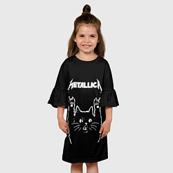 Платье клеш для девочки METALLICA МЕТАЛЛИКА, цвет: 3D-принт — фото 2