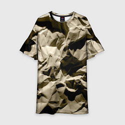 Платье клеш для девочки Мягкая мятая бумага, цвет: 3D-принт