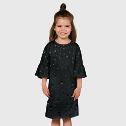 Платье клеш для девочки Ночной дождь, цвет: 3D-принт — фото 2