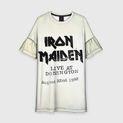 Платье клеш для девочки Live at Donington - Iron Maiden, цвет: 3D-принт