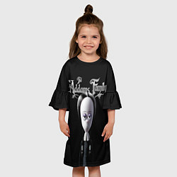 Платье клеш для девочки Семейка Аддамс Addams Family, цвет: 3D-принт — фото 2