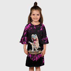 Платье клеш для девочки Дино мумия на хэллоуин, цвет: 3D-принт — фото 2