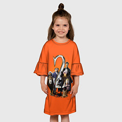 Платье клеш для девочки Семейка Аддамс 2, цвет: 3D-принт — фото 2