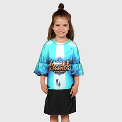 Платье клеш для девочки MOBILE LEGENDS BANG BANG МОБА ЛЕГЕНДС, цвет: 3D-принт — фото 2