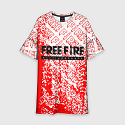 Платье клеш для девочки День Booyah Garena Free Fire, цвет: 3D-принт