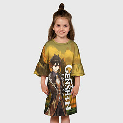 Платье клеш для девочки Zhong Li Чжун ли, цвет: 3D-принт — фото 2
