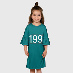 Платье клеш для девочки Игрок в кальмара 199, цвет: 3D-принт — фото 2