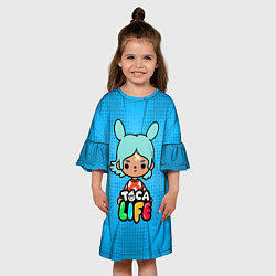 Платье клеш для девочки Toca Life: Rita, цвет: 3D-принт — фото 2