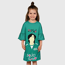 Платье клеш для девочки Игра в кальмара Coн Ки ХyH, цвет: 3D-принт — фото 2