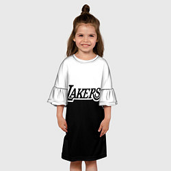 Платье клеш для девочки Kobe Bryant - Los Angeles Lakers, цвет: 3D-принт — фото 2