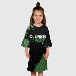 Платье клеш для девочки Линкин Парк в стиле Гранж Linkin Park, цвет: 3D-принт — фото 2