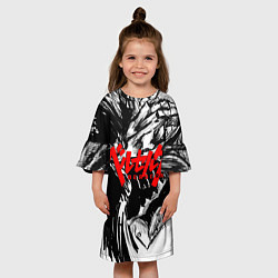 Платье клеш для девочки БЕРСЕРК РИСУНОК BERSERK, цвет: 3D-принт — фото 2