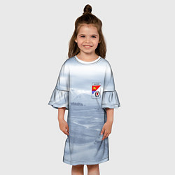 Платье клеш для девочки Оротукан Без текста, цвет: 3D-принт — фото 2