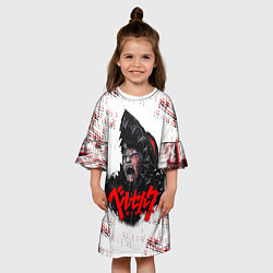 Платье клеш для девочки BERSERK SCREAM БЕРСЕРК КРИК, цвет: 3D-принт — фото 2