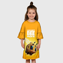 Платье клеш для девочки BEE MOVIE Minecraft, цвет: 3D-принт — фото 2