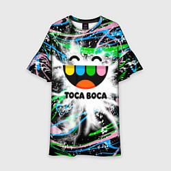 Платье клеш для девочки Toca Boca: Весельчак, цвет: 3D-принт