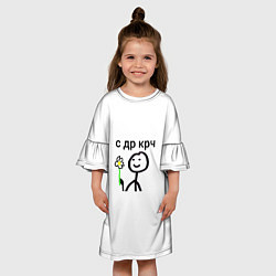 Платье клеш для девочки НУ С ДР, цвет: 3D-принт — фото 2