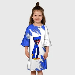 Платье клеш для девочки Huggy Wuggy, цвет: 3D-принт — фото 2