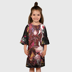 Платье клеш для девочки HU TAO ХУ ТАО Похоронное бюро, цвет: 3D-принт — фото 2