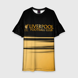 Платье клеш для девочки Ливерпуль Футбольный клуб, цвет: 3D-принт