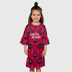 Платье клеш для девочки ИГРА В КАЛЬМАРА ПАЛАЧИ, цвет: 3D-принт — фото 2