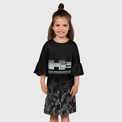 Платье клеш для девочки H2 HUMMER LOGO, цвет: 3D-принт — фото 2