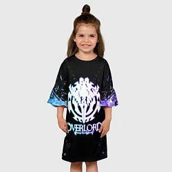 Платье клеш для девочки OVERLORD оверлорд neon НЕОН, цвет: 3D-принт — фото 2