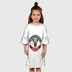 Платье клеш для девочки Манчестер Юнайтед - гордость и слава, цвет: 3D-принт — фото 2